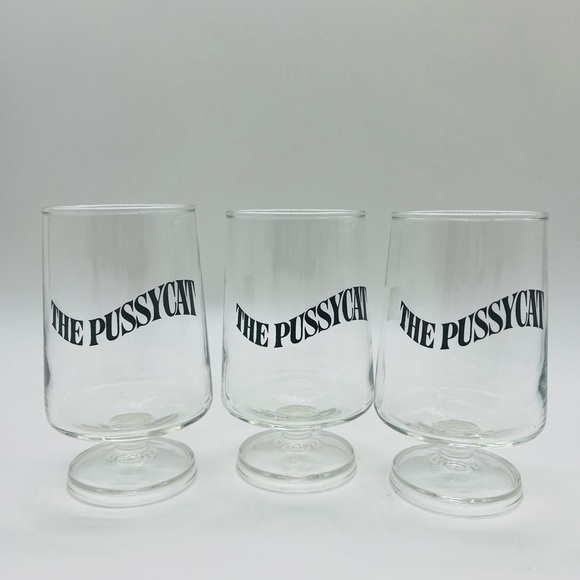 THE PUSSYCAT SET OF 3 VINTAGE 1972 EARLY TIMES KENTUCKY BAR WARE - Picture 4 of 11
